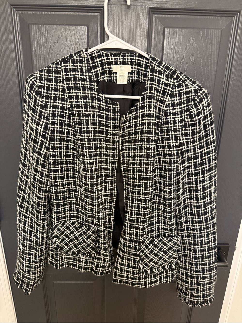 Women’s Apt 9 Black & White Tweed Jacket